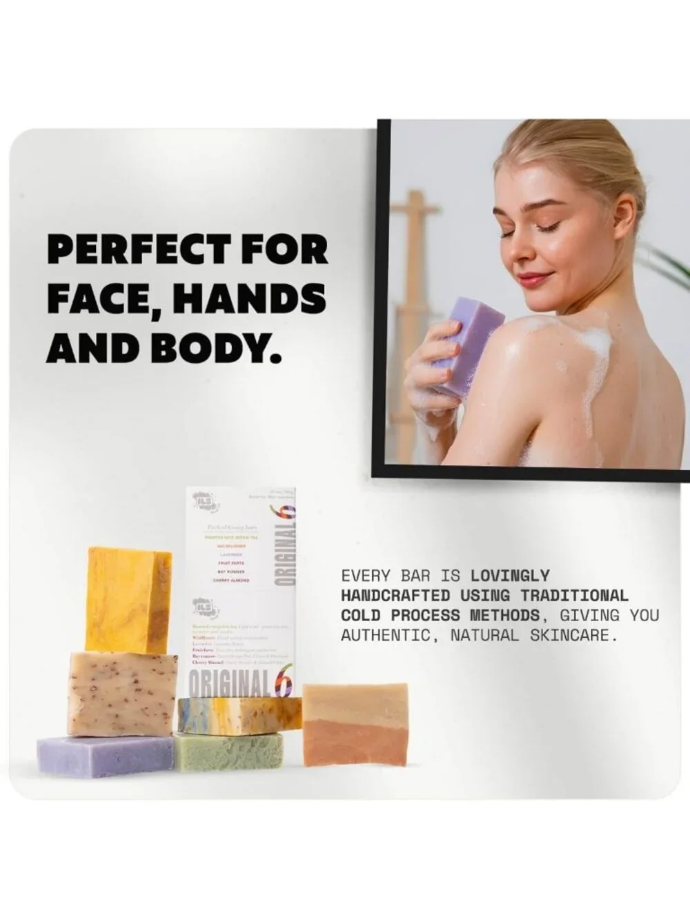 Handmade All-Natural Soap Bar Set for Men & Women - Cold Process, USA Made